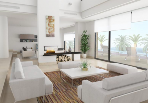 Modern interior of Holmes Sotogrande villa