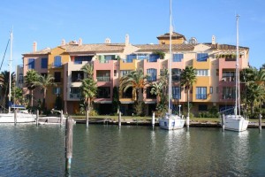 Apartments overlooking port