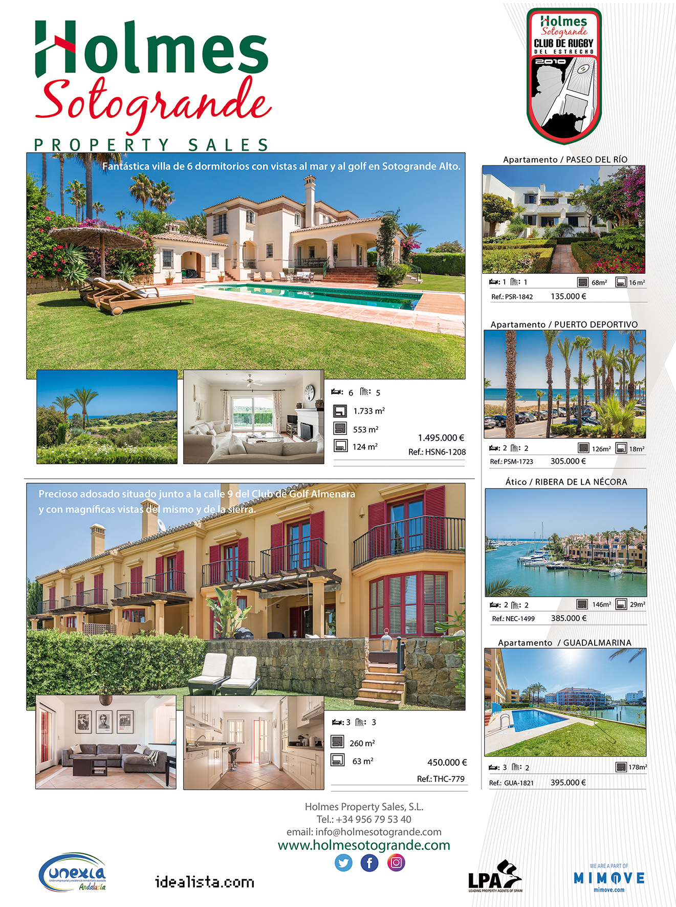 advert six wonderful properties in Sotogrande for sale